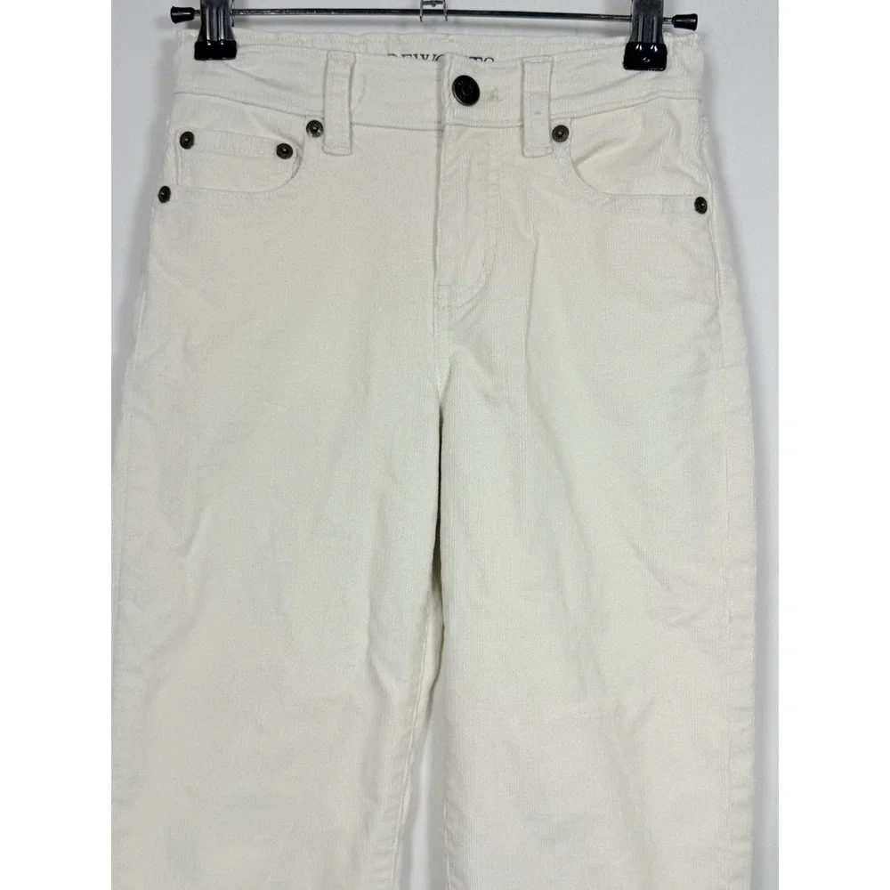 Crewcuts Corduroy Pants Girls 7 Ivory Straight Leg Stretch Cotton Jeans